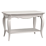 Стол журнальный белый из массива бука с полкой в стиле прованс White Provence варинант исполнения - 1 | Loft Concept в Барнауле