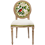 Стул бежевый из натурального бука с изображением птица в саду Blooming Birds варинант исполнения - 1 | Loft Concept в Барнауле