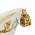 Чехол на подушку с кисточками и вышивкой птиц Ethnic mix Birds Square варинант исполнения - 3 | Loft Concept в Барнауле