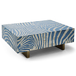 Кофейный стол Kenya Coffee Table Bone Inlay ZEBRA blue варинант исполнения - 4 | Loft Concept в Барнауле