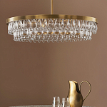 Люстра круглая с подвесками в форме стеклянных капель Glass Rain варинант исполнения - 3 | Loft Concept в Барнауле