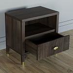 Прикроватная тумбочка с полкой Elsa Dreams Walnut  варинант исполнения - 2 | Loft Concept в Барнауле