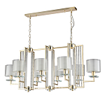 Люстра прямоугольной формы с 8-ю цилиндрическими плафонами из стекла Laurent варинант исполнения - 5 | Loft Concept в Барнауле