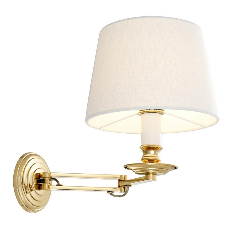 Бра Wall Lamp Eclips Gold Золотой Белый Бра Wall Lamp Eclips Gold Золотой Белый в Барнауле | Loft Concept