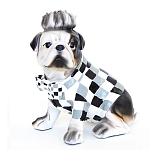 Статуэтка собака в клетчатой куртке Fashionable Dogs Cell варинант исполнения - 1 | Loft Concept в Барнауле