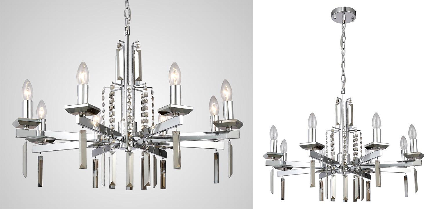 Люстра Vivien Crystal Chrome Chandelier 8 Люстра Vivien Crystal Chrome Chandelier 8 - Loft-Concept в Барнауле