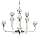 Люстра с 8-ю лампами и гранеными стеклянными плафонами Prism Gala варинант исполнения - 1 | Loft Concept в Барнауле