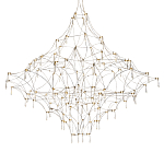 Люстра с тонким металлическим каркасом цвета хром Quasar варинант исполнения - 2 | Loft Concept в Барнауле