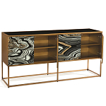 Дизайнерский комод с 4-мя дверцами в черно-золотых тонах Calista варинант исполнения - 2 | Loft Concept в Барнауле