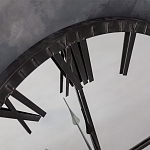 Часы настенные зеркальные с чёрным металлическим циферблатом Mirror Tower Clock варинант исполнения - 2 | Loft Concept в Барнауле