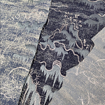 Мебельная ткань Вышивка серый цвет 130 см T2-39 варинант исполнения - 3 | Loft Concept в Барнауле