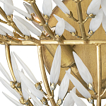 Бра золотого цвета с белыми стеклянными лепестками Hanging Flowers варинант исполнения - 1 | Loft Concept в Барнауле