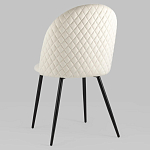 Мягкий стул в бежевом велюре Miruna Chair варинант исполнения - 5 | Loft Concept в Барнауле