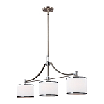 Люстра линейная с 3-мя белыми цилиндрическими плафонами Feiss варинант исполнения - 2 | Loft Concept в Барнауле