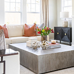 Тумба черная из дерева двухдверная Geometric Double Door Nightstand варинант исполнения - 6 | Loft Concept в Барнауле