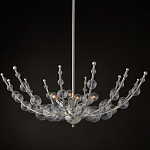 Люстра  с круглыми прозрачными шарами на серебряном каркасе Silver Stalk варинант исполнения - 4 | Loft Concept в Барнауле