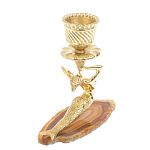 Подсвечник из натурального камня агат светло-коричневый Stone Candlestick варинант исполнения - 4 | Loft Concept в Барнауле