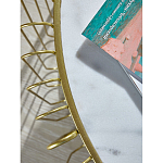 Журнальный столик с столешницей из мрамора на металлическом основании Table Vertical Planes варинант исполнения - 2 | Loft Concept в Барнауле