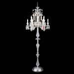 Торшер с 12-ю белыми текстильными абажурами и хрустальными подвесками Lustre Reverie варинант исполнения - 4 | Loft Concept в Барнауле