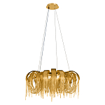 Люстра круглая подвесная с металлическими дугами и длинными цепочками 80 см Atlantis Chain варинант исполнения - 10 | Loft Concept в Барнауле