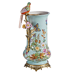 Ваза с птичкой из фарфора с бронзовыми элементами Garden of Eden варинант исполнения - 1 | Loft Concept в Барнауле