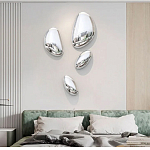 Абстрактная скульптура на стену в виде капли воды Water Outline варинант исполнения - 6 | Loft Concept в Барнауле