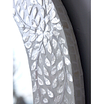 Зеркало круглое инкрустированное раковинами устриц Bone Inlay Dome Mirror White варинант исполнения - 6 | Loft Concept в Барнауле