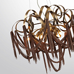 Люстра подвесная с переплетенными металлическими лентами и цепочками Atlantis Chain варинант исполнения - 3 | Loft Concept в Барнауле