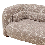 Дизайнерский двухместный диван с мягкими спинкой и подлокотниками светло-коричневый с принтом Madelaine Sofa Cocoa варинант исполнения - 3 | Loft Concept в Барнауле