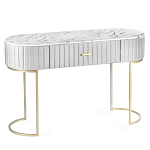 Консоль овальная на золотистых фигруных ножках Wall Console варинант исполнения - 1 | Loft Concept в Барнауле