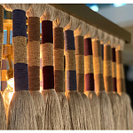 Люстра квадратная плетеная с бахромой Wicker Square Chandelier with Tassels варинант исполнения - 5 | Loft Concept в Барнауле