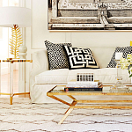 Золотой приставной столик с круглой стеклянной столешницей Weightless Table варинант исполнения - 6 | Loft Concept в Барнауле