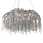 Люстра круглая подвесная с металлическими дугами и длинными цепочками 80 см Atlantis Chain варинант исполнения - 7 | Loft Concept в Барнауле