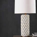 Настольная лампа покрытая лепестками белых цветов Fancy Calla Lily варинант исполнения - 3 | Loft Concept в Барнауле