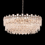 Круглая люстра с хрустальными подвесками на серебряном каркасе Gorgeous Crystal Light варинант исполнения - 13 | Loft Concept в Барнауле