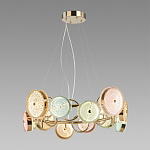 Люстра с плафонами из разноцветного стекла Glass Peonies варинант исполнения - 3 | Loft Concept в Барнауле