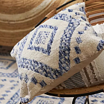 Чехол на подушку с узором в этно-стиле Blue Ikat варинант исполнения - 6 | Loft Concept в Барнауле