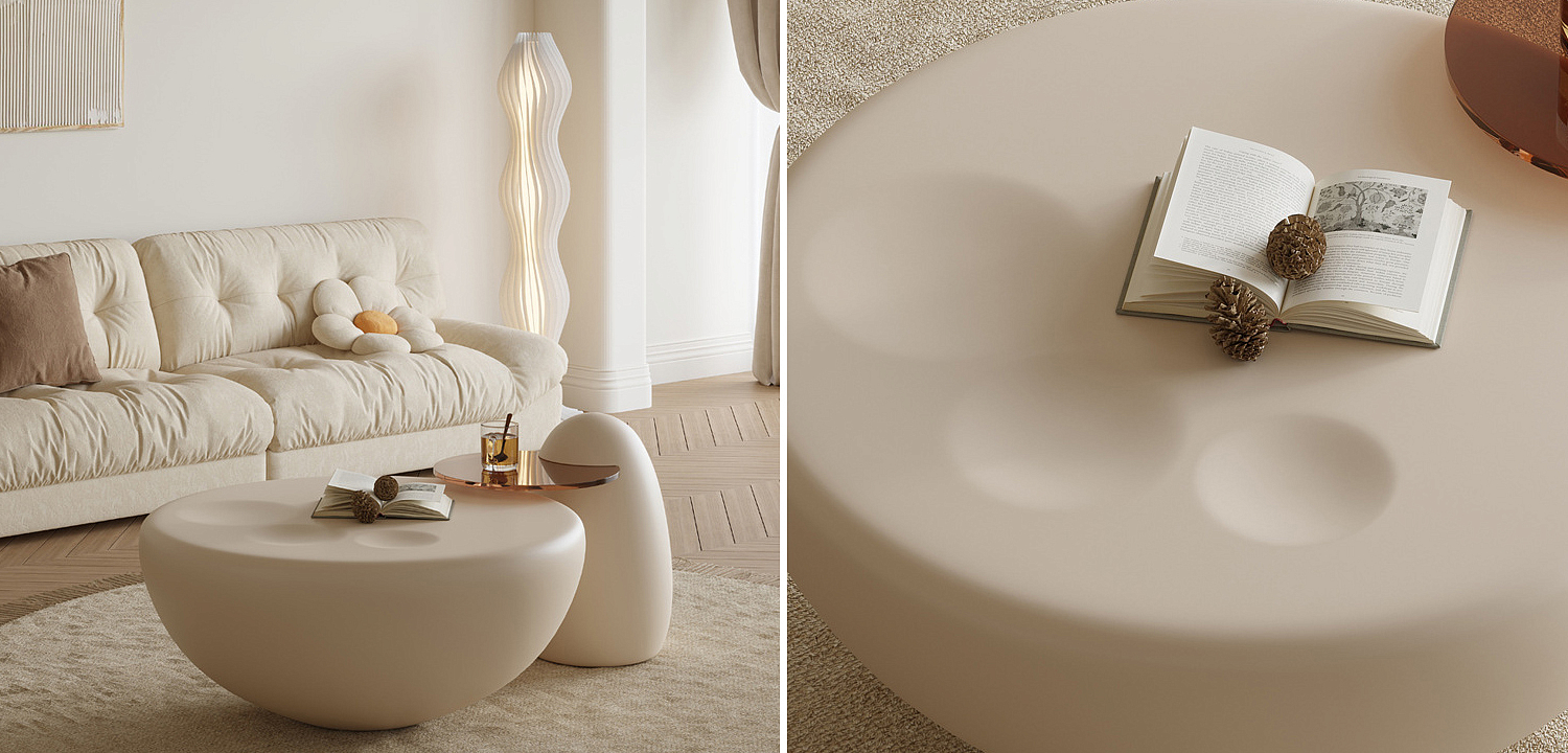 Комплект из 2-х кофейных столов Luis Round Coffee Tables Комплект из 2-х кофейных столов Luis Round Coffee Tables - Loft-Concept в Барнауле