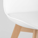 Стул с основой из пластика и мягким сиденьем Arvika White варинант исполнения - 6 | Loft Concept в Барнауле