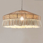 Люстра круглая плетеная с кисточками Dome Sun Glow варинант исполнения - 3 | Loft Concept в Барнауле