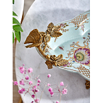 Блюдо овальное из голубого фарфора с ручками в виде бабочек и цветочным рисунком Blue Garden варинант исполнения - 7 | Loft Concept в Барнауле