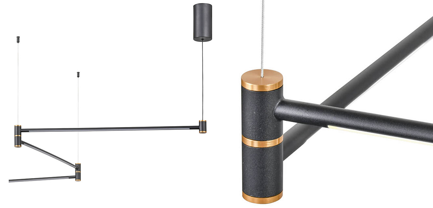 Подвесной светильник Drawing Line Gold Black Подвесной светильник Drawing Line Gold Black - Loft-Concept в Барнауле