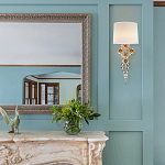 Бра с цветочным основанием и тканевым абажуром Tugella Flower Lamp варинант исполнения - 5 | Loft Concept в Барнауле