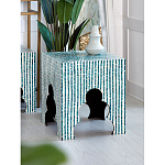 Приставной столик с инкрустацией раковинами устриц Bone Inlay варинант исполнения - 4 | Loft Concept в Барнауле