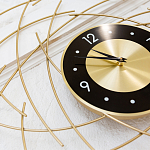 Часы настенные из металла с чёрным циферблатом Current Time варинант исполнения - 2 | Loft Concept в Барнауле