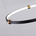 Люстра подвесная светодиодная черный металл Ring Horizontal варинант исполнения - 10 | Loft Concept в Барнауле