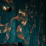 Обои с вышивкой ручной работы Plume Original colourway on velvet варинант исполнения - 1 | Loft Concept в Барнауле