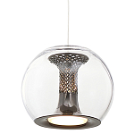 Подвесной светильник со стеклянным плафоном Inner Gleam Globe black  варинант исполнения - 2 | Loft Concept в Барнауле