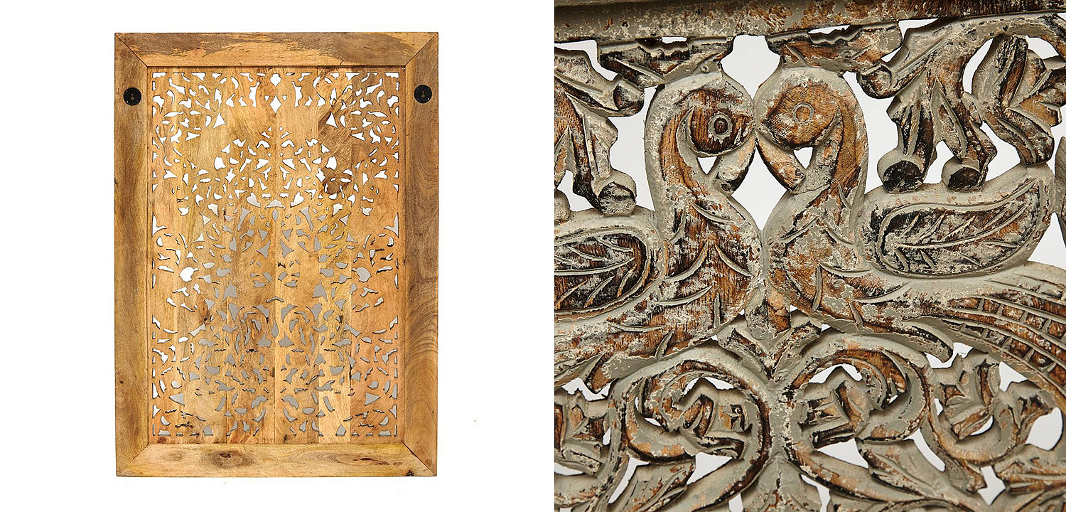 Настенный декор Wall Decor Mango Wood Carved Настенный декор Wall Decor Mango Wood Carved - Loft-Concept в Барнауле