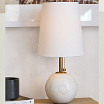 Настольная лампа на круглом основании из натурального камня Bartolomeo варинант исполнения - 4 | Loft Concept в Барнауле